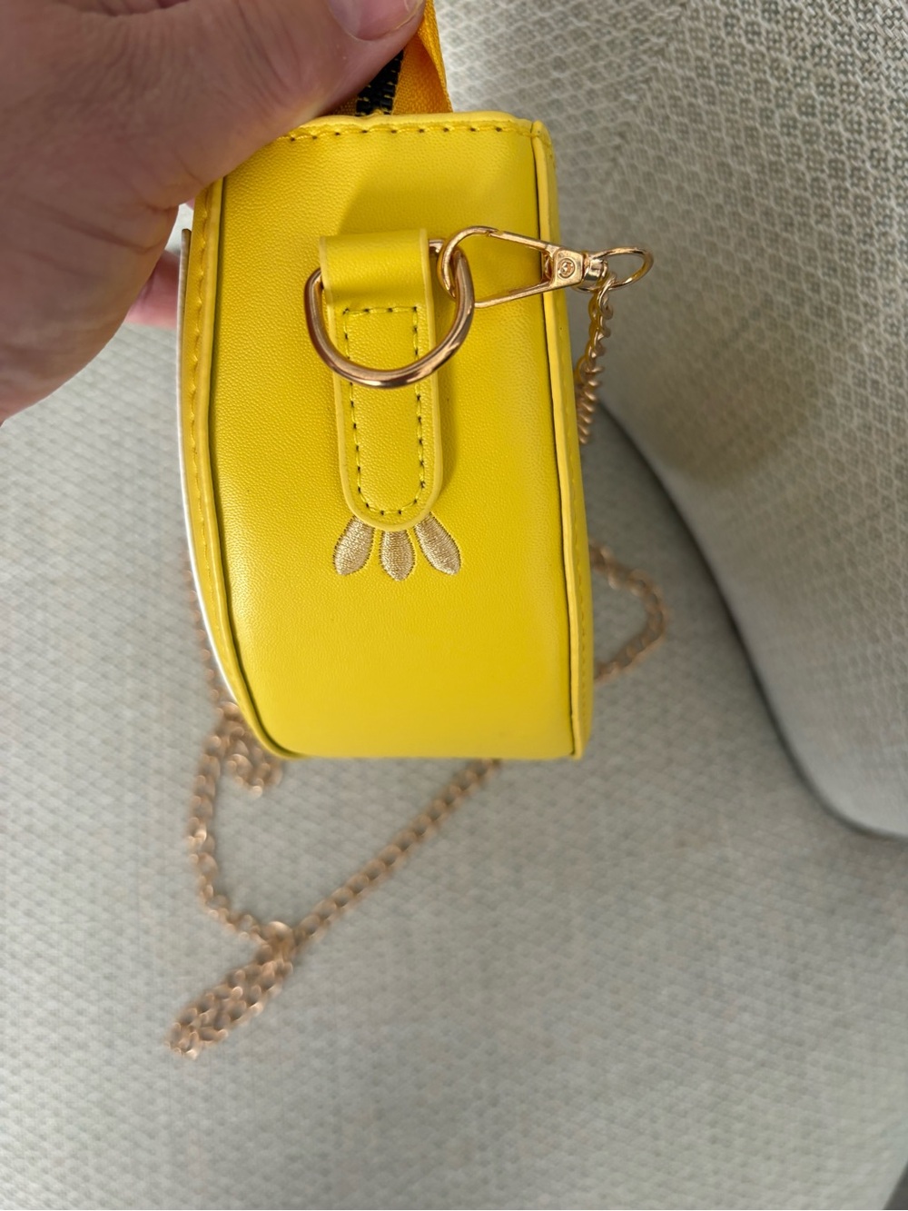 Yellow Lemon Slice Crossbody with FREE Lemon Slice Keychain/Purse Charm - Picture 3 of 10
